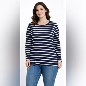 💙 Caslon Navy Stripe Top
